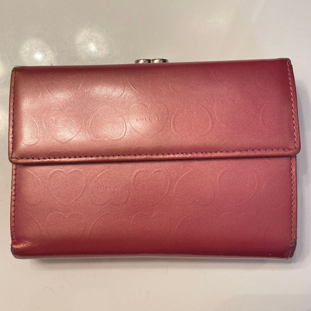 Lovecat pink leather wallet